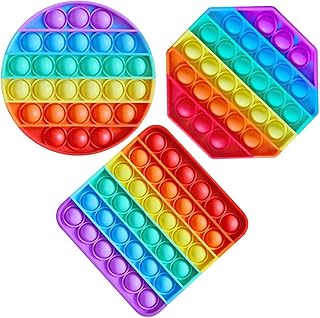Jouet interactif push pop it mohairm 3 pièces, jouet à pousser, bulles d'interaction