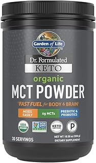Poudre mct biologique keto formulée par garden of life dr. - 30 portions