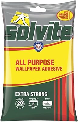 Adhésif pour papier peint multi-usages au sulfite 1591219, se fixe jusqu'à 5 rouleaux