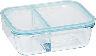 Récipient alimentaire rectangulaire divisé en verre borosilicate talona borospro tl2213366, bleu, 1050 ml