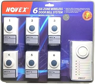 Système de sonnette sans fil novex à 6 zones - original, idéal