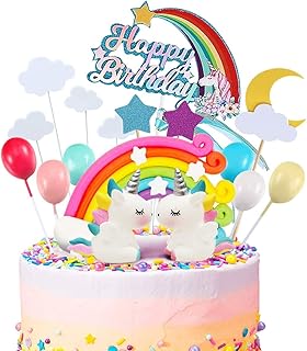 Castwave cake topper 21 pièces décorations de gâteau d'anniversaire nœud à