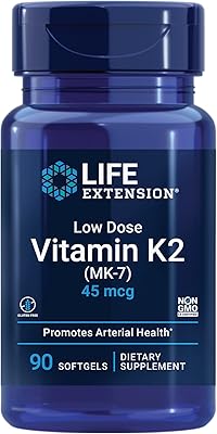 Life extension vitamine k2 à faible dose 45 mcg - favorise la santé