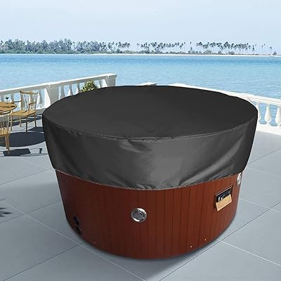 Couverture de spa thermique étanche 420d ronde extérieure, couverture de protection de spa