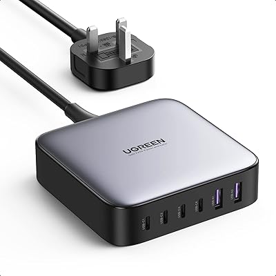 Station de charge usb c multifonctionnelle ugreen 6 en 1 200 w, prise