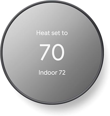 Thermostat intelligent programmable nest 4g avec wi-fi - charbon