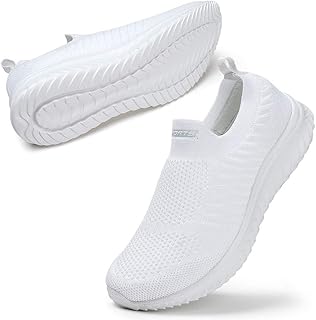 Baskets de marche à enfiler en maille légères, respirantes et confortables pour femmes