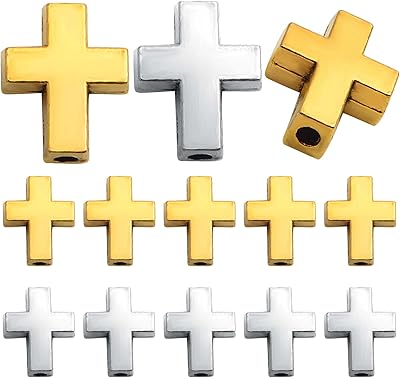 40 pièces de petites perles d'espacement croisées en alliage vintage, perles européennes à