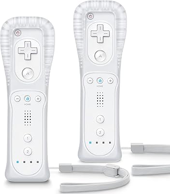 Télécommande terevi wii, avec étui en silicone et dragonne, télécommande pour wii/wii u