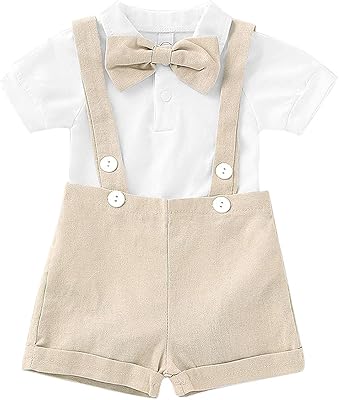 Ensemble de smoking pour enfants composé de pantalons à bretelles avec barboteuse