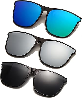 3 pièces pinces à lunettes de soleil, pinces à lunettes de soleil polarisées