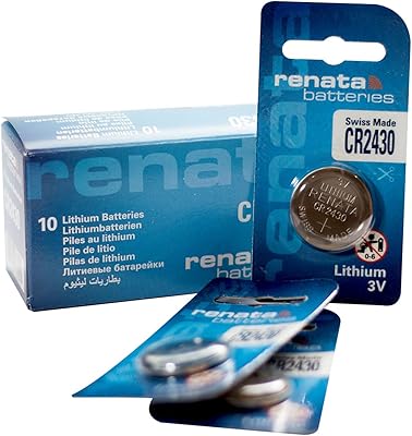 Piles au lithium 3v renata cr2430 fabriquées en suisse - 10 pièces