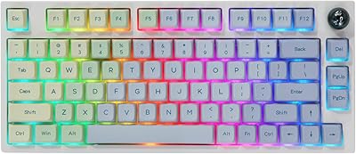 Clavier de jeu mécanique filaire epomaker th80 pro, commutation rapide à 75 %