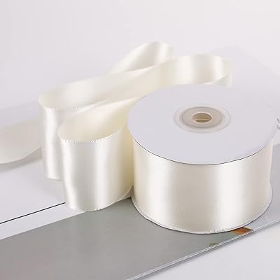 Ruban de satin double face de 2 pouces 25 mètres ruban en tissu