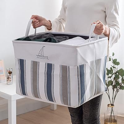 Panier à linge, panier de rangement rectangulaire, bacs de rangement en toile, panier