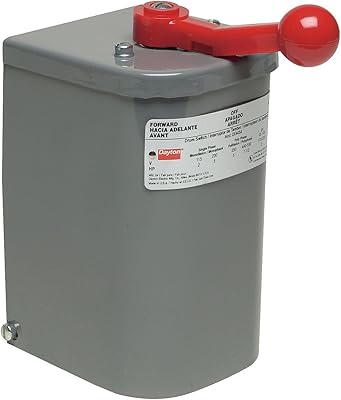Dayton 2x443 plastique, interrupteur à tambour, inverse, indice nema 1, 3 pôles, 230