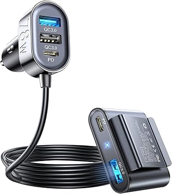 Chargeur de voiture joyroom usb c, chargeur de voiture ultra rapide 72 w