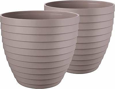 Pots en plastique d'extérieur, grand pot de plante en plastique de 15 cm