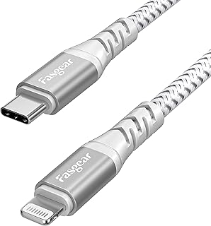 Câble usb c vers lightning de 6 pieds : vasgear certifié