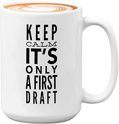 Tasse à café blanche bubble hugs de 15 oz amusante pour auteur