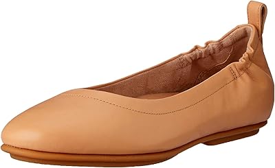 Ballerines plates à bout fermé fitflop allegro pour femmes noir moyen