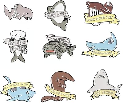 Ensemble d'épingles en émail au design amusant - broche de dessin animé