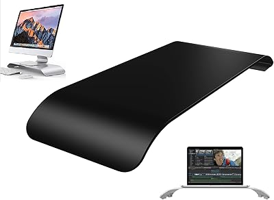 Support de moniteur à surface incurvée en alliage d'aluminium étagère surélevée pour ordinateur
