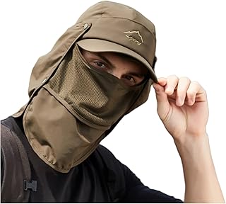 Honbolo chapeau de pêche multifonction de protection solaire pour hommes, chapeau d'été à séchage rapide, casquette de baseball pour hommes, technologie de coupe 3d, trou de queue de cheval étanche. Des économies garanties sur chaque commande avec Diaytar