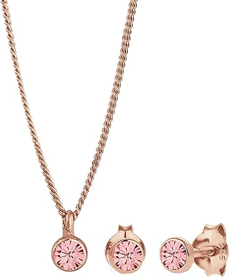 Parure de bijoux scintillants pour femme en argent sterling 925 avec cristaux swarovski