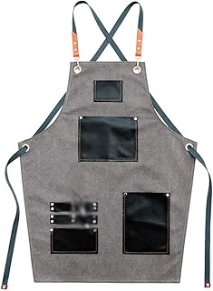 Tablier de travail barista réglable pour hommes et femmes avec sangle de cou