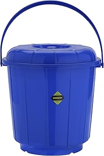 Seau en plastique royalford avec couvercle, seau de 22 litres avec poignée, rf10687