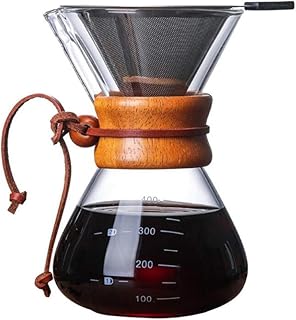 Machine à café manuelle avec filtre en acier inoxydable, 400 ml