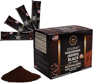 Café noir 2 en 1 d'eternal gourmet ganoderma (reishi) fabriqué aux états-unis café