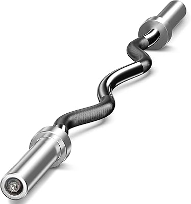 Barre d'haltérophilie olympique az bar barre de musculation filetée chromée pour haltérophilie, poussée