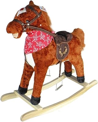 Cheval à bascule ukr avec base en bois en matériau souple taille l