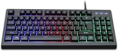 Clavier de jeu mécanique rétroéclairé par led arc-en-ciel à 87 touches