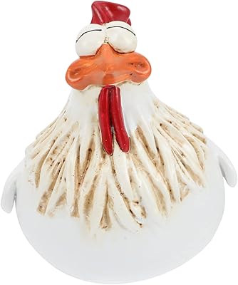 Stahad big eye poulet ornements jardinières d'animaux en verre pour clôture pots