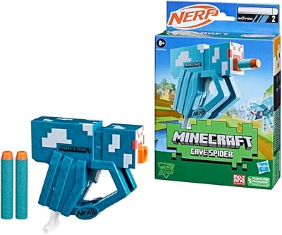 Microshots nerf minecraft spider blaster 2 fléchettes en mousse elite mob design blaster