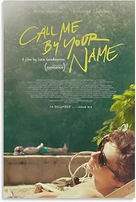 Affiche de film tinka call me by your name, affiche murale en toile