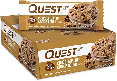 Barres protéinées quest nutrition (pépites de chocolat, paquet de 12)