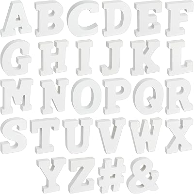 Lettres de l'alphabet 3d en bois pour table, décoration de fête, a-z