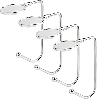 Lot de 4 crochets en métal pour table de bureau cintre pour sac