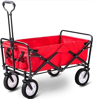 Chariot pliable d'extérieur extra large beauty pour le jardin, le shopping, le sport