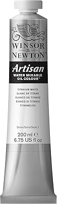 Peinture à l'huile artisanale miscible à l'eau blanc de titane blanc winsor &