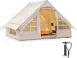 Tente de camping gonflable avec pompe tente luxe pour 4 personnes