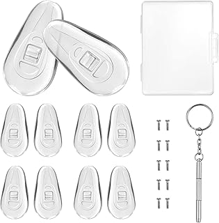 Ptslkhn 5 paires de plaquettes nasales en verre améliorées 15x8mm kit de remplacement
