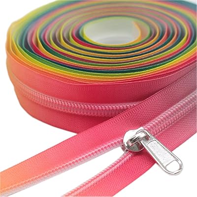 Yahoga 5 fermetures à glissière en nylon colorées par mètre en vrac 5