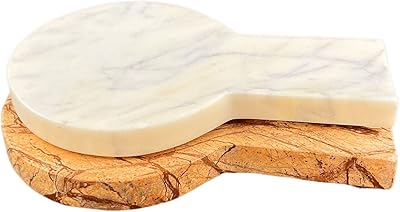 Souk designs repose-cuillère en marbre pour supports d'ustensiles de cuisine lot de 2