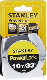 Mètre ruban classique powerlock stanley 10 m - 33 pieds - 0-33-463t