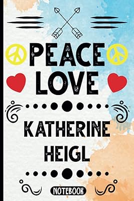 Peace love katherine heigl : acteurs et actrices à l'aquarelle pastel chic carnet